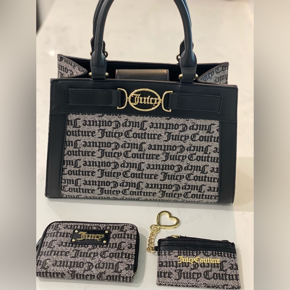 Juicy couture, purse,wallet, mini wallet key chain, bundle . Gothic.